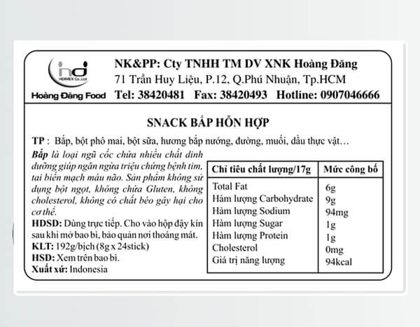 nhãn in thành phẩm bám dính tốt