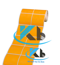 Decal tem nhãn nhuộm màu cam 60mm x 60mm 