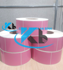 Giấy decal màu hồng 75mm x 100mm