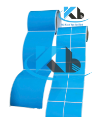 Tem in mã vạch màu xanh dương 30mm x 30mm