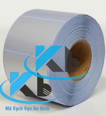 Decal xi bạc in máy in mã vạch 70mm x 70mm 