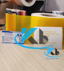 Ribbon mực in mã vạch màu vàng 