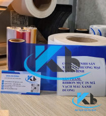 Mực in mã vạch màu xanh dương 110mm x 300m 