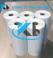 Giấy in tem nhãn quấn cuộn 90mm x 20mm