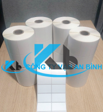 Decal in mã vạch quấn cuộn 40mm x 20mm 2 tem ngang